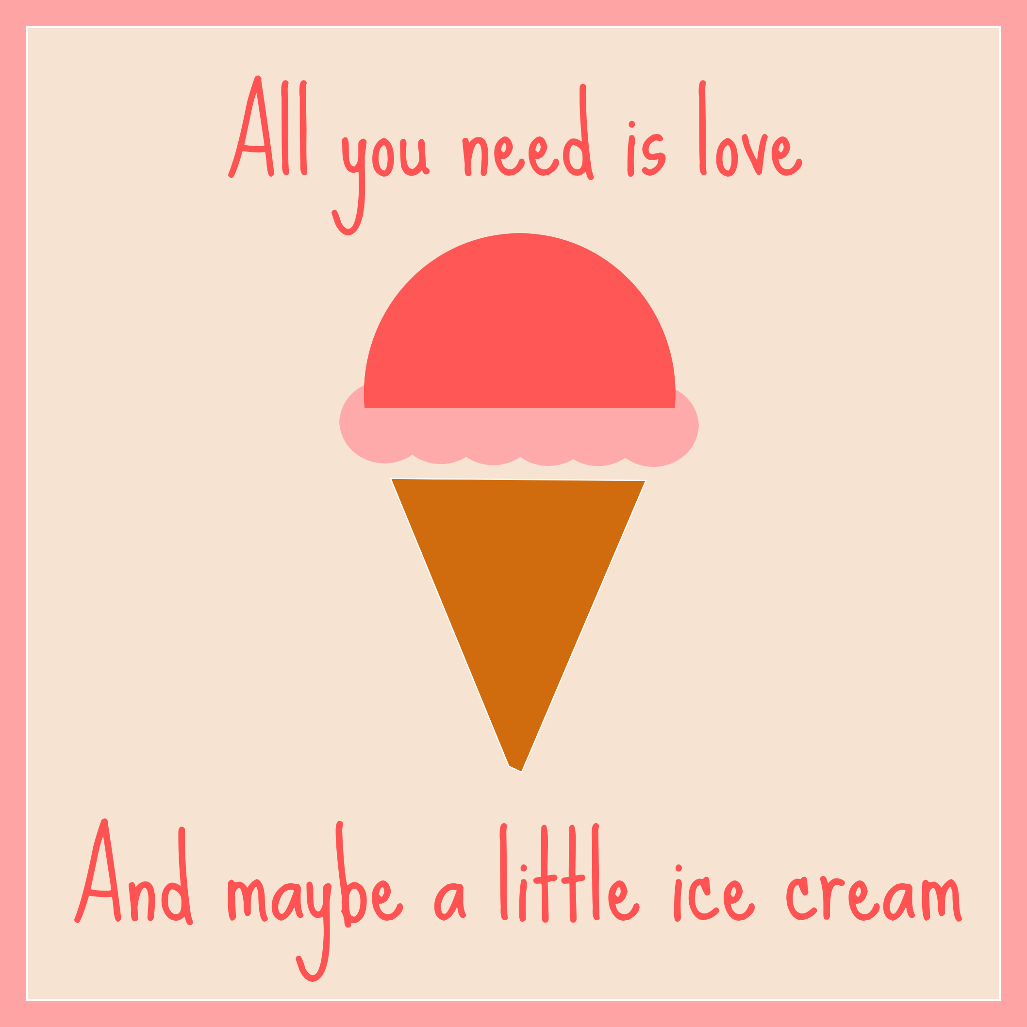 All you need is love, and maybe a little ice cream